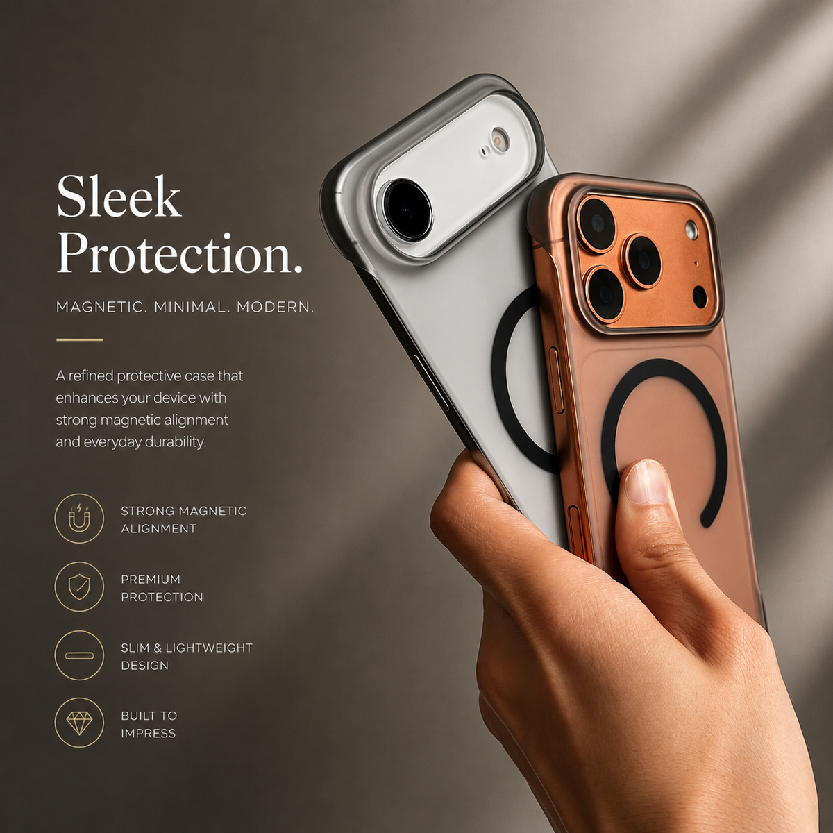 Premium iPhone Case MagSafe Ultra Thin Frameless Magnetic Clear Matte Protective Cover Anti Scratch Wireless Charging Slim Lightweight Minimalist Case
