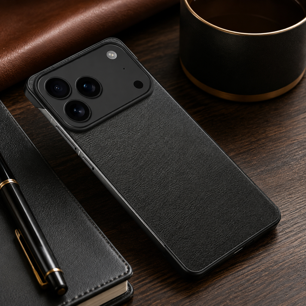 Premium iPhone Case MagSafe Ultra Thin Leather PC Cover Shockproof Anti Scratch Camera Protection Non Slip Matte Frameless Slim Full Cover Modern Look