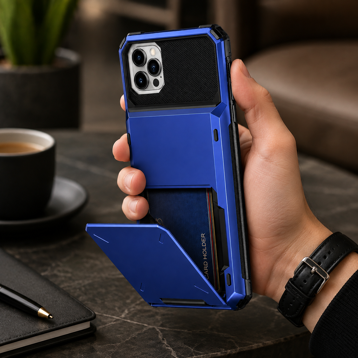 Premium iPhone Case MagSafe Wallet Card Holder Shockproof Camera Protection Slim Full Coverage Protective Cover Magnetic Charging Compact Design Daily