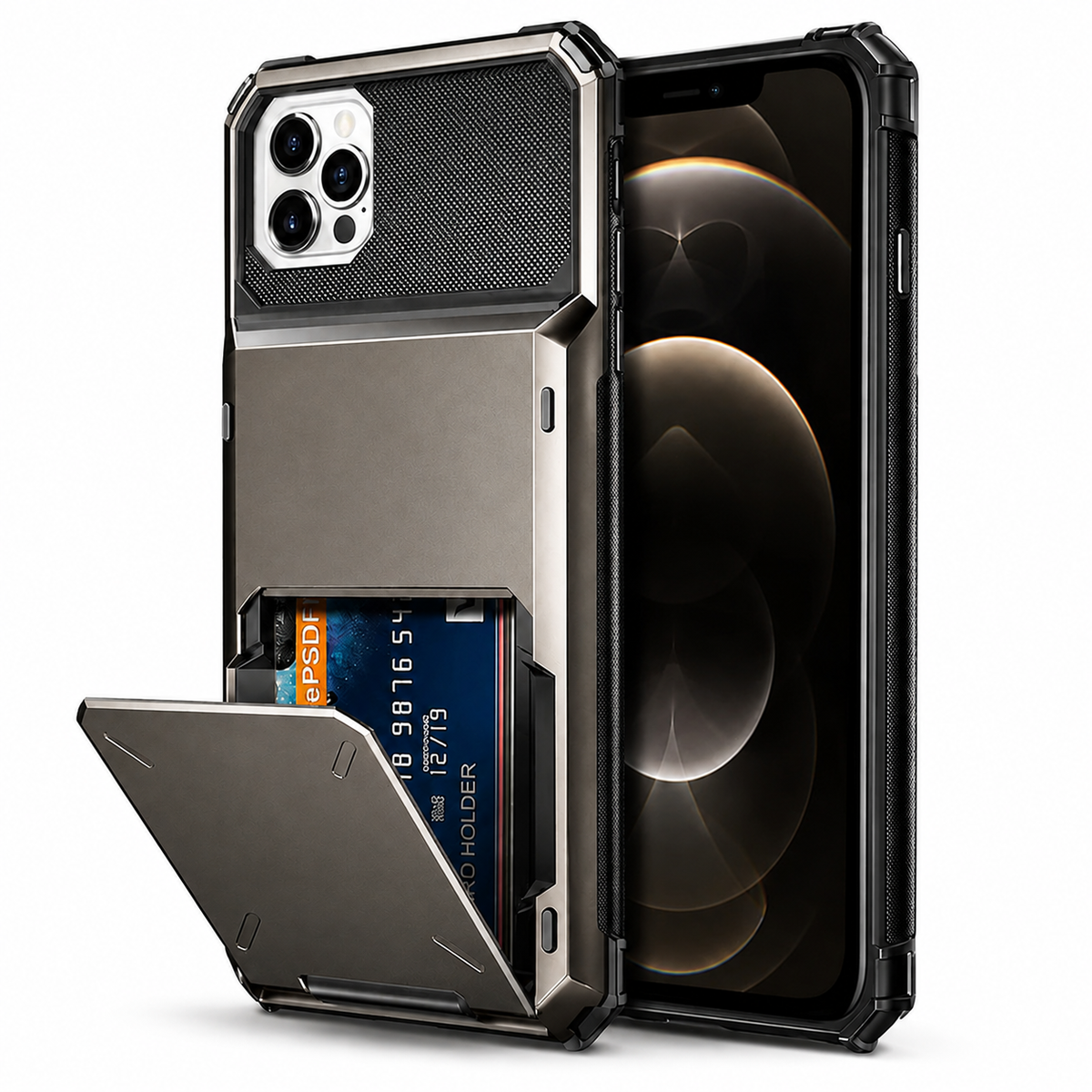 Premium iPhone Case MagSafe Wallet Card Holder Shockproof Camera Protection Slim Full Coverage Protective Cover Magnetic Charging Compact Design Daily
