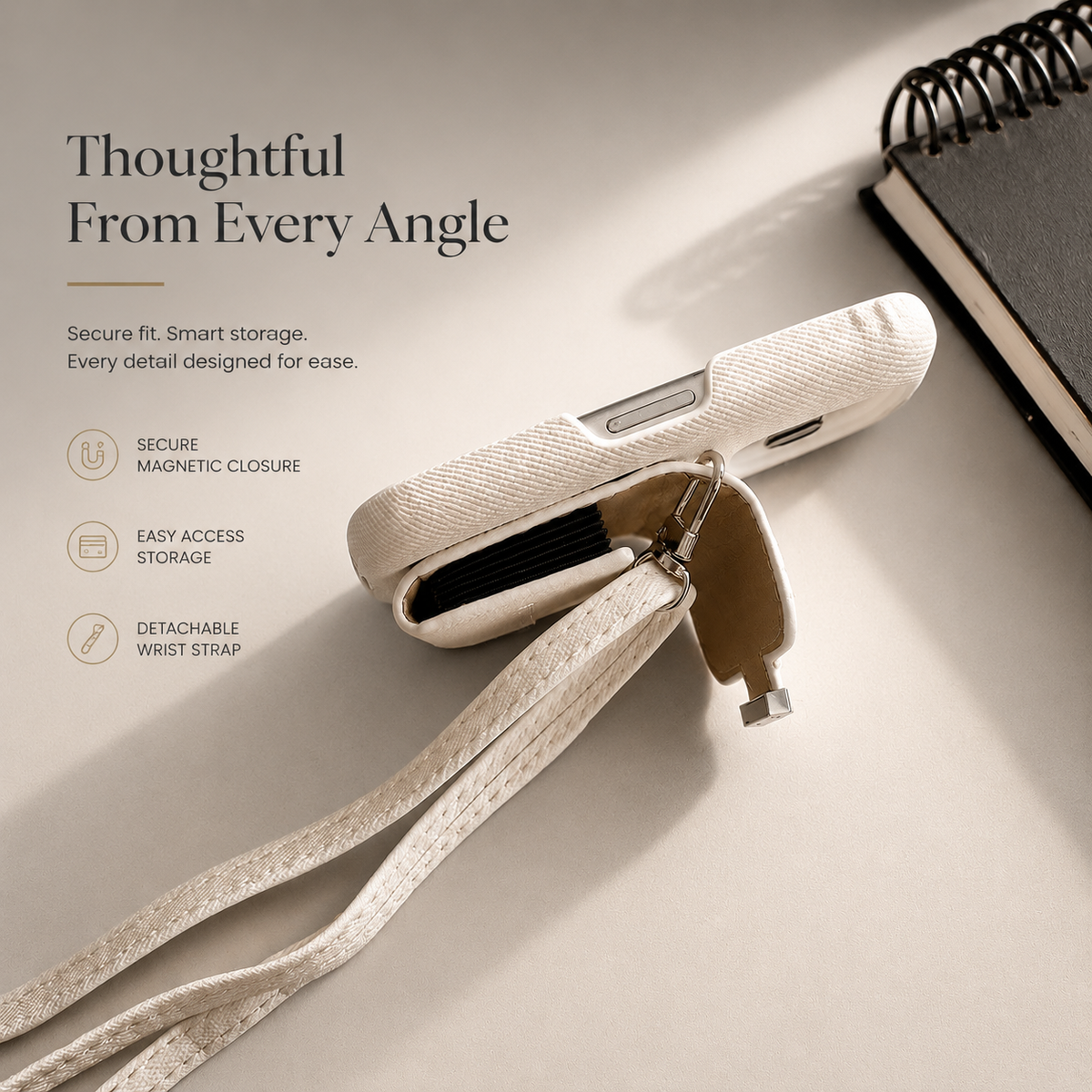 Premium iPhone Case MagSafe Wallet Crossbody PU Leather Card Holder Shockproof RFID Blocking Magnetic Flip Cover Shoulder Strap Full Protection Design