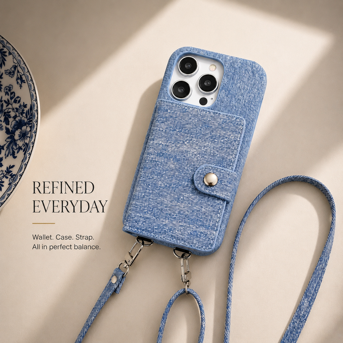 Premium iPhone Case MagSafe Wallet Crossbody PU Leather Card Holder Shockproof RFID Blocking Magnetic Flip Cover Shoulder Strap Full Protection Design