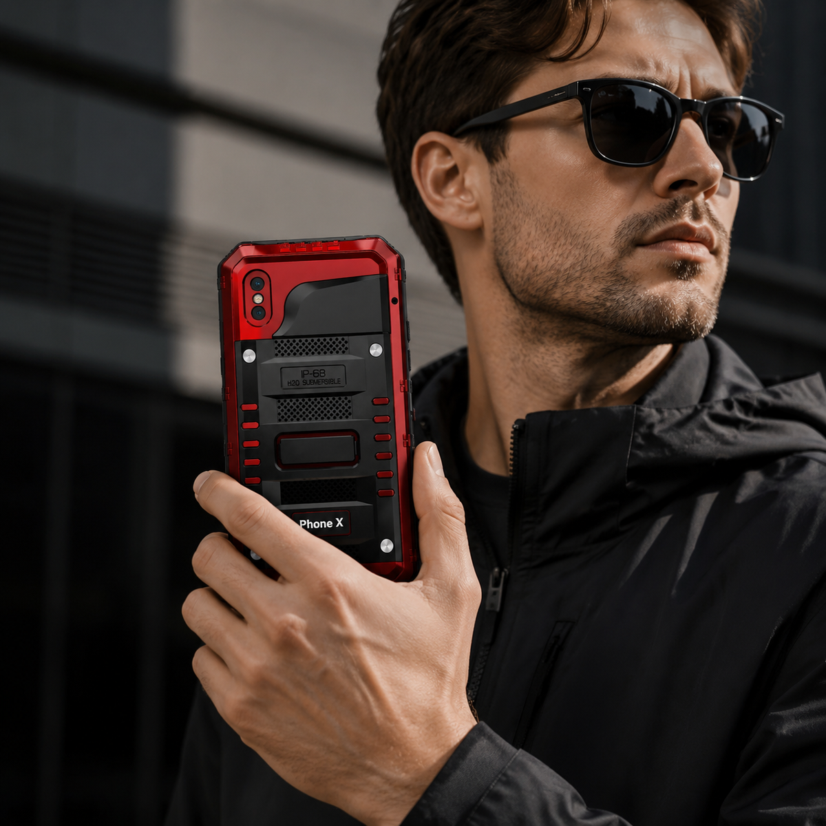 Premium iPhone Case MagSafe Waterproof Aluminum Armor Shockproof Full Body Camera Lens Protection Dustproof Sealed Rugged Protective Cover Design Slim