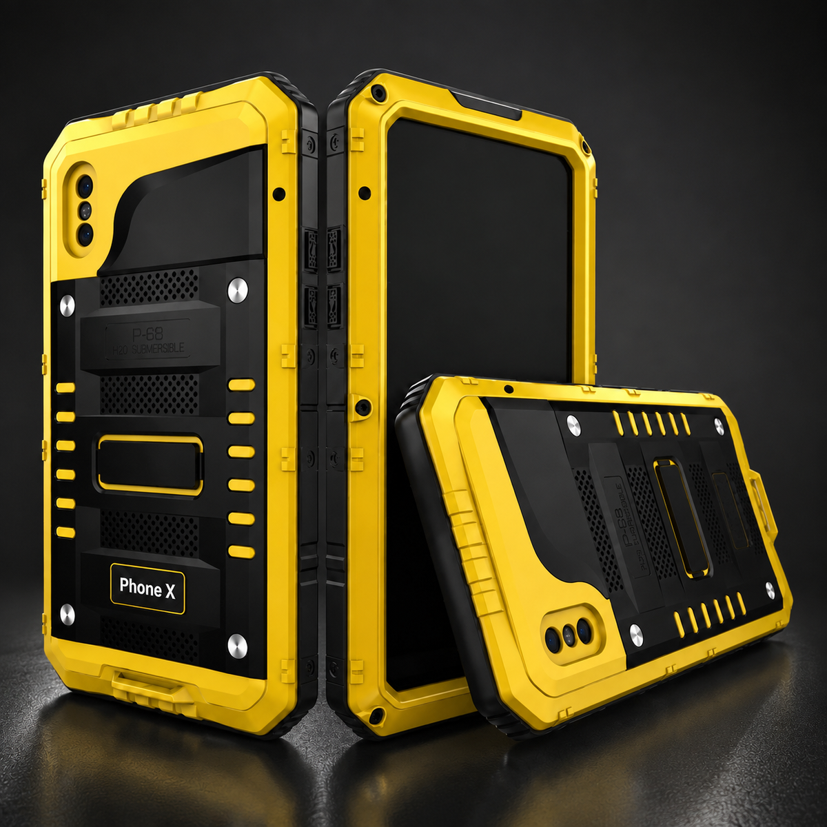 Premium iPhone Case MagSafe Waterproof Aluminum Armor Shockproof Full Body Camera Lens Protection Dustproof Sealed Rugged Protective Cover Design Slim