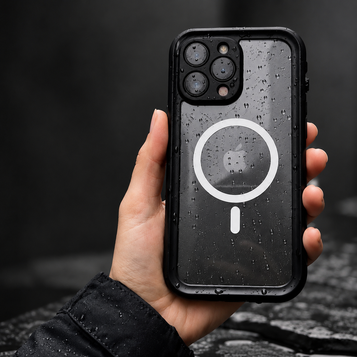 Premium iPhone Case MagSafe Waterproof IP68 Sealed Cover Shockproof 360° Full Body Protection Camera Screen Guard Rugged Outdoor Protective Design Use