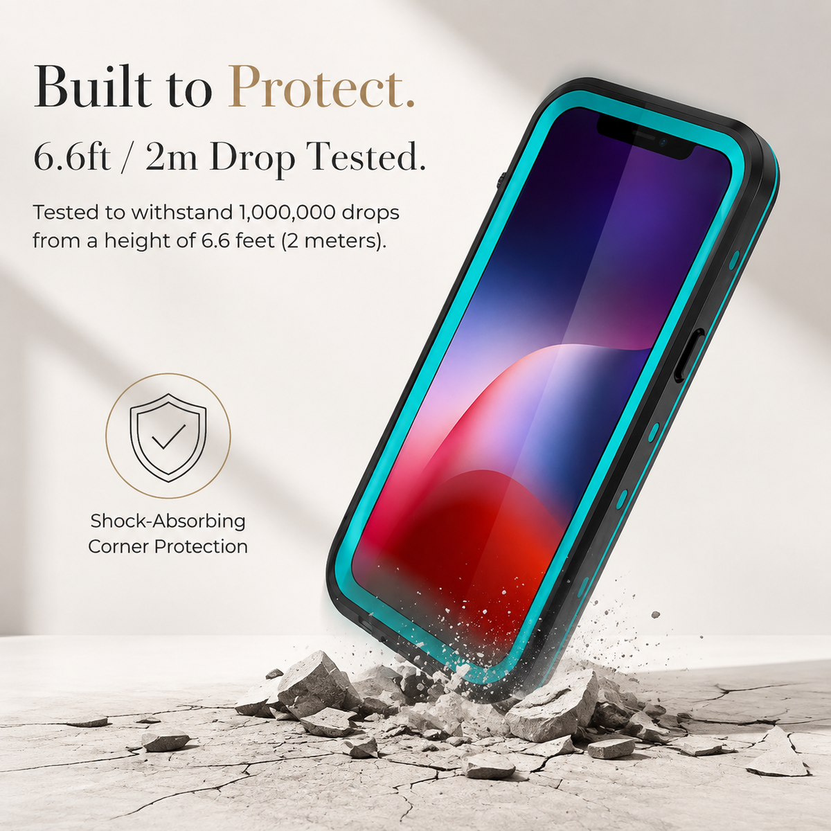 Premium iPhone Case MagSafe Waterproof Shockproof IP68 Sealed Body Cover Camera Lens Protection Transparent Dustproof Rugged Protective Design Surface