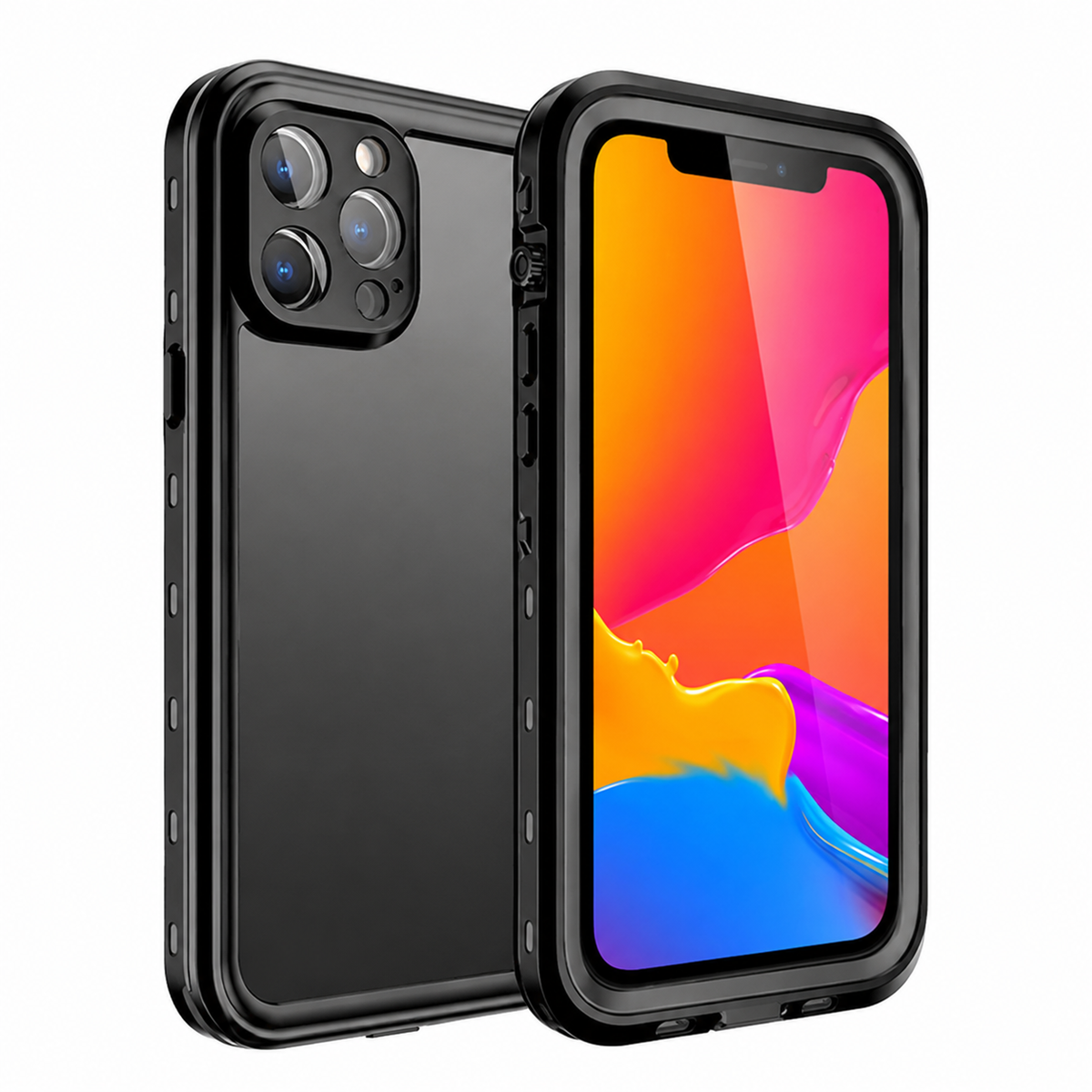 Premium iPhone Case MagSafe Waterproof Shockproof IP68 Sealed Body Cover Camera Lens Protection Transparent Dustproof Rugged Protective Design Surface