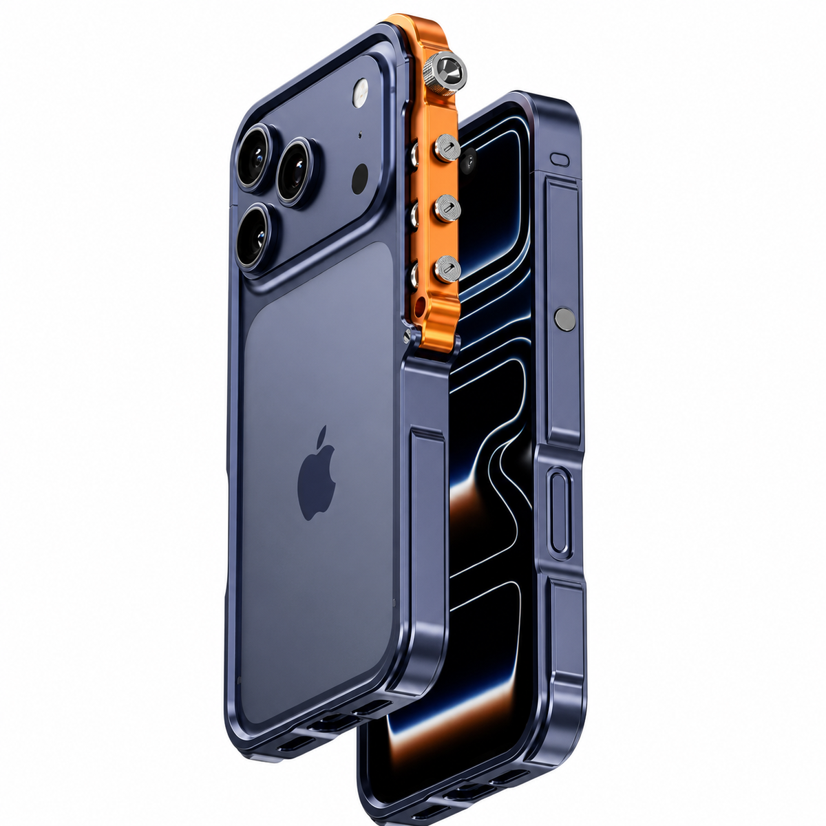 Premium iPhone Case Magnetic Aluminum Alloy Armored Frame MagSafe Compatible Shockproof Anti Scratch Non Slip Glitter Heat Resistant Slim Cover Design