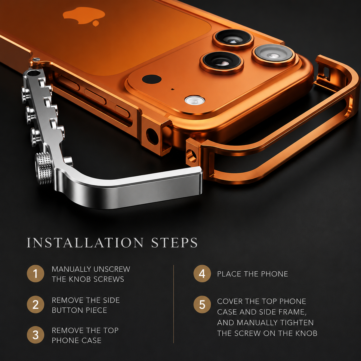 Premium iPhone Case Magnetic Aluminum Alloy Armored Frame MagSafe Compatible Shockproof Anti Scratch Non Slip Glitter Heat Resistant Slim Cover Design