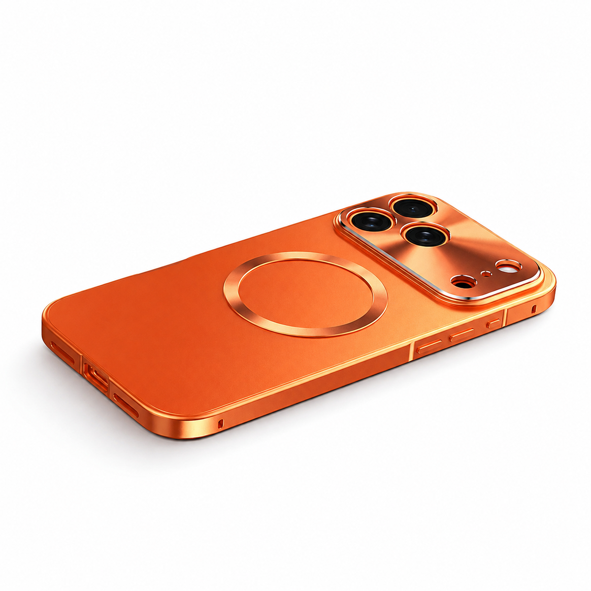 Premium iPhone Case Magnetic Aluminum Alloy Frame Frosted PC Backplate Ultra Thin Shockproof Anti Scratch Anti Fingerprint Matte Protective Cover