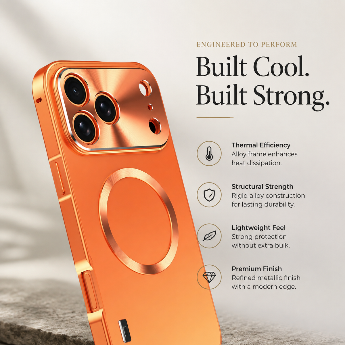 Premium iPhone Case Magnetic Aluminum Alloy Frame Frosted PC Backplate Ultra Thin Shockproof Anti Scratch Matte Non Slip Protective Cover