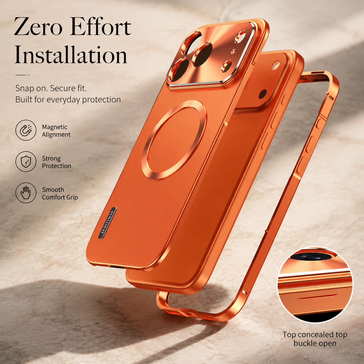 Premium iPhone Case Magnetic Aluminum Alloy Frame Frosted PC Backplate Ultra Thin Shockproof Anti Scratch Matte Non Slip Protective Cover