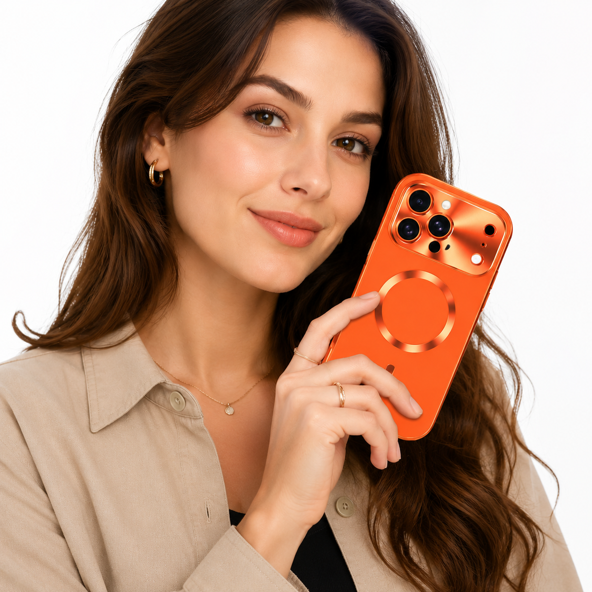 Premium iPhone Case Magnetic Aluminum Alloy Frame Frosted PC Backplate Ultra Thin Shockproof Anti Scratch Matte Non Slip Protective Cover
