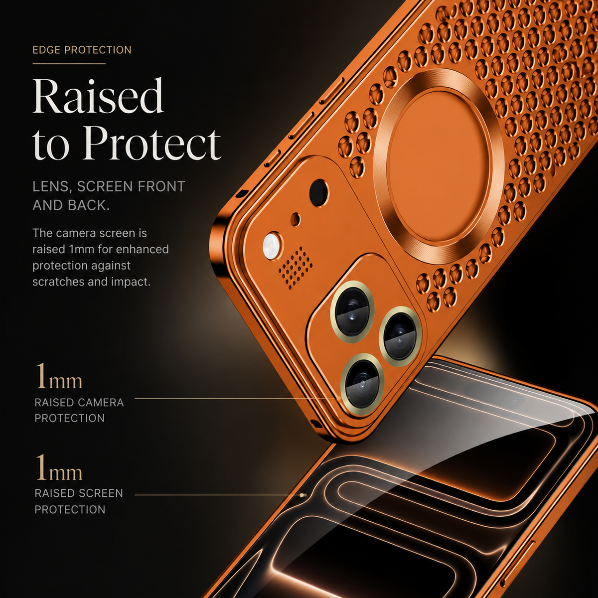 Premium iPhone Case Magnetic Aluminum Alloy Frame Shockproof Protective Cover Heat Dissipation Metal Design Camera Lens Guard Anti Fall Slim Lightweight