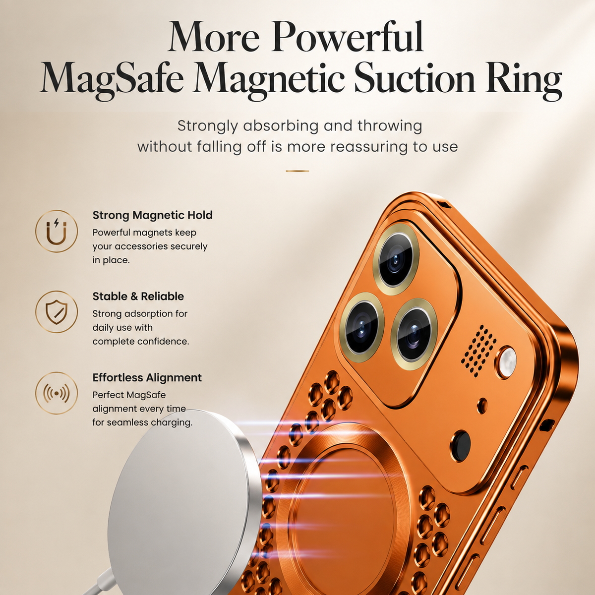 Premium iPhone Case Magnetic Aluminum Alloy Frame Shockproof Protective Cover Heat Dissipation Metal Design Camera Lens Guard Anti Fall Slim Lightweight