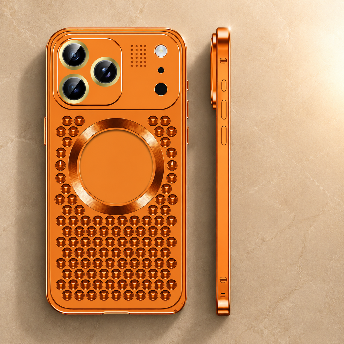 Premium iPhone Case Magnetic Aluminum Alloy Frame Shockproof Protective Cover Heat Dissipation Metal Design Camera Lens Guard Anti Fall Slim Lightweight