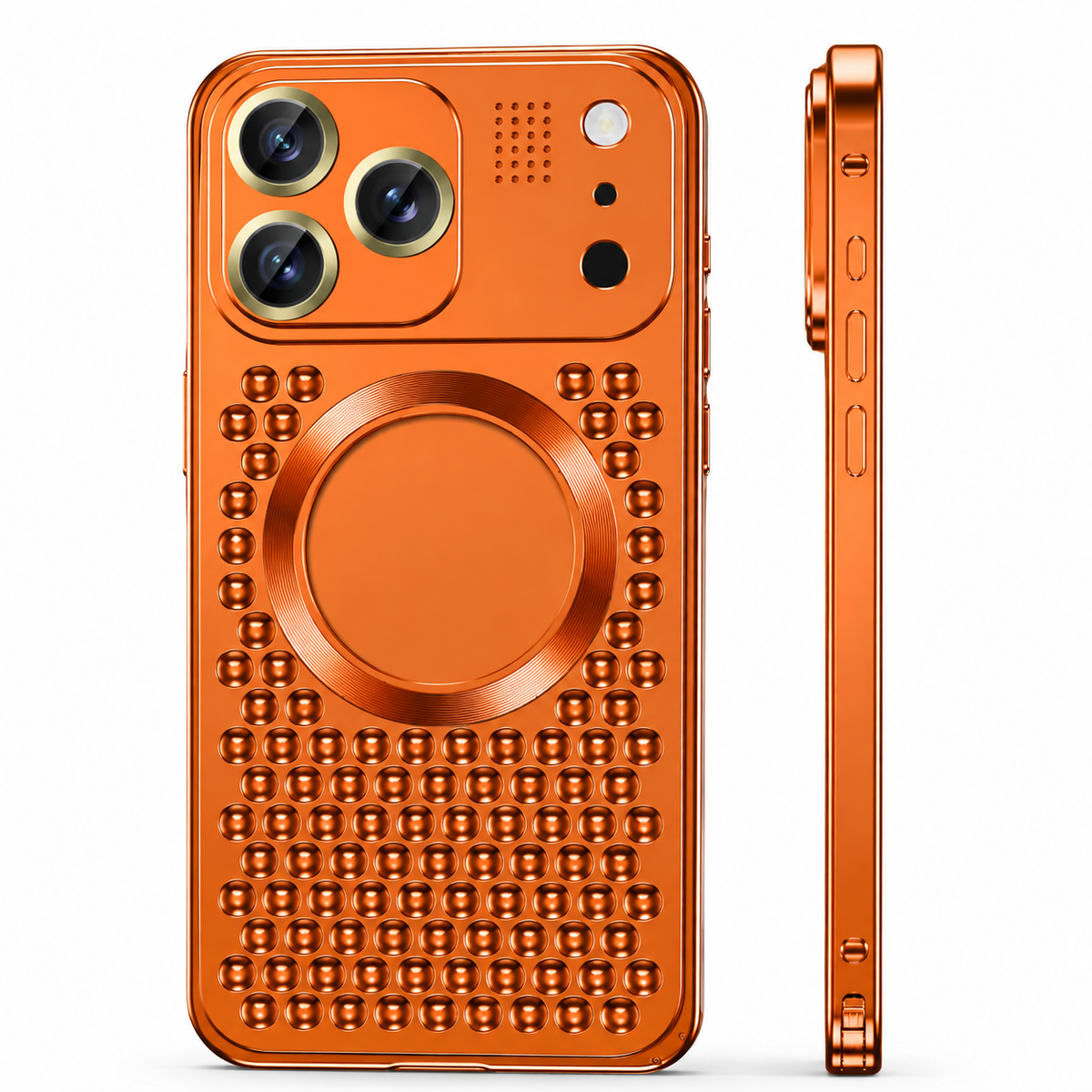Premium iPhone Case Magnetic Aluminum Alloy Frame Shockproof Protective Cover Heat Dissipation Metal Design Camera Lens Guard Anti Fall Slim Lightweight