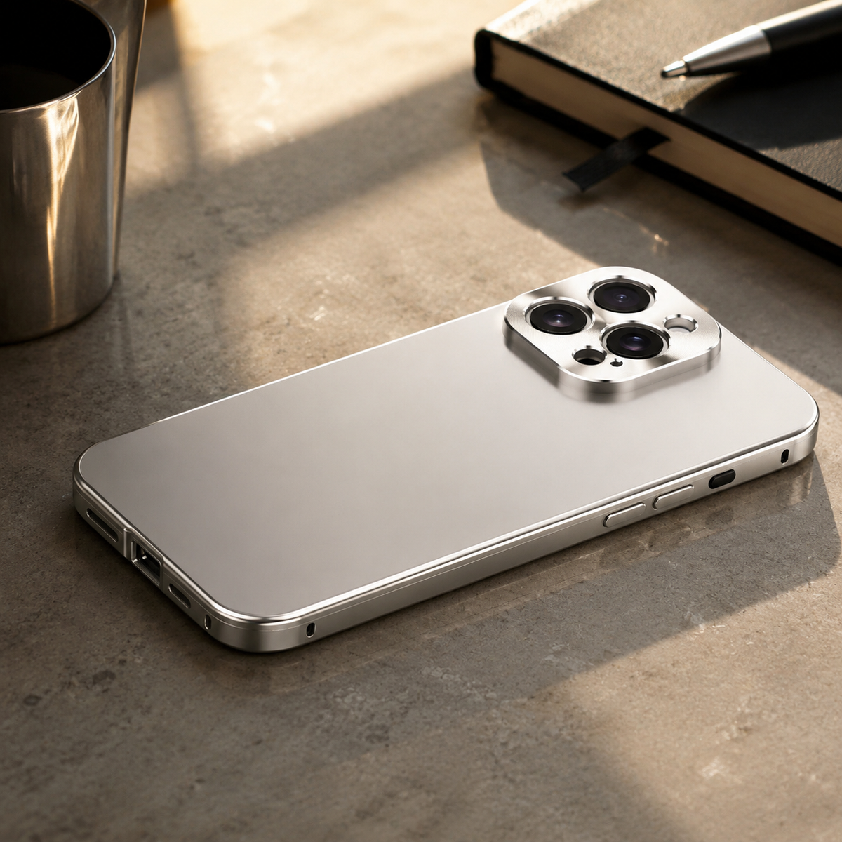 Premium iPhone Case Magnetic Aluminum Frame Shockproof Protective Cover Camera Lens Protection Wireless Charging Anti Scratch Slim Metal Full Coverage