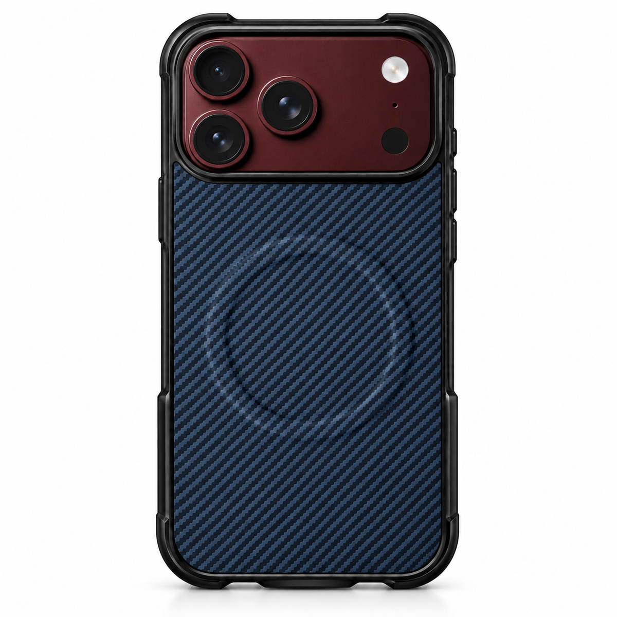 Premium iPhone Case Magnetic Carbon Fiber Pattern Soft TPU MagSafe Foldable Cover Shockproof Anti Knock Slim Non Slip Durable Protective Phone Cover Shell Case