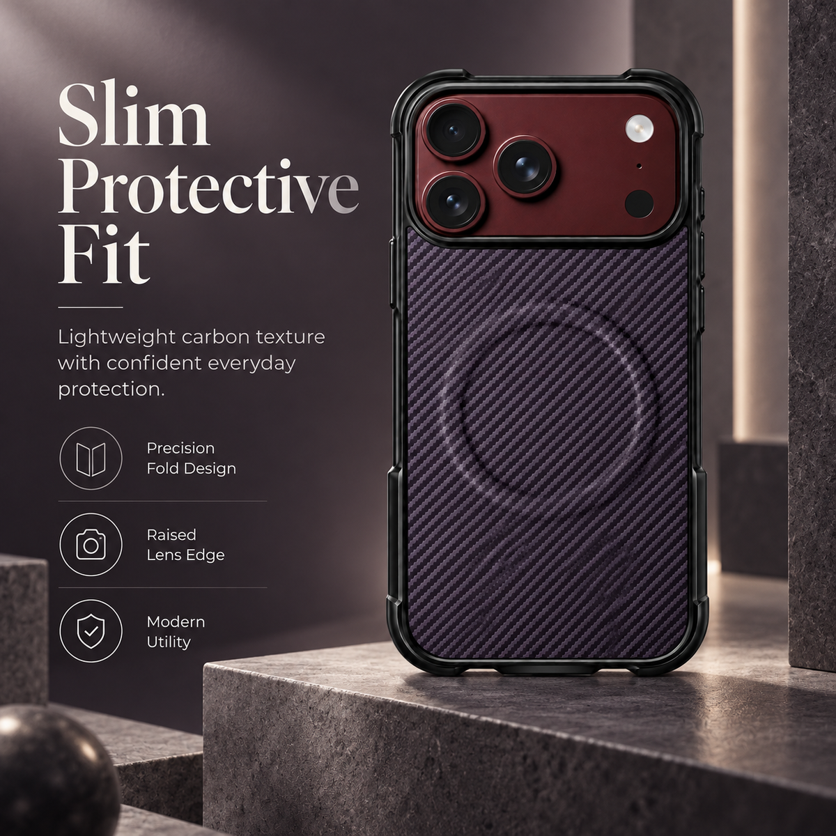 Premium iPhone Case Magnetic Carbon Fiber Pattern Soft TPU MagSafe Foldable Cover Shockproof Anti Knock Slim Non Slip Durable Protective Phone Cover Shell Case