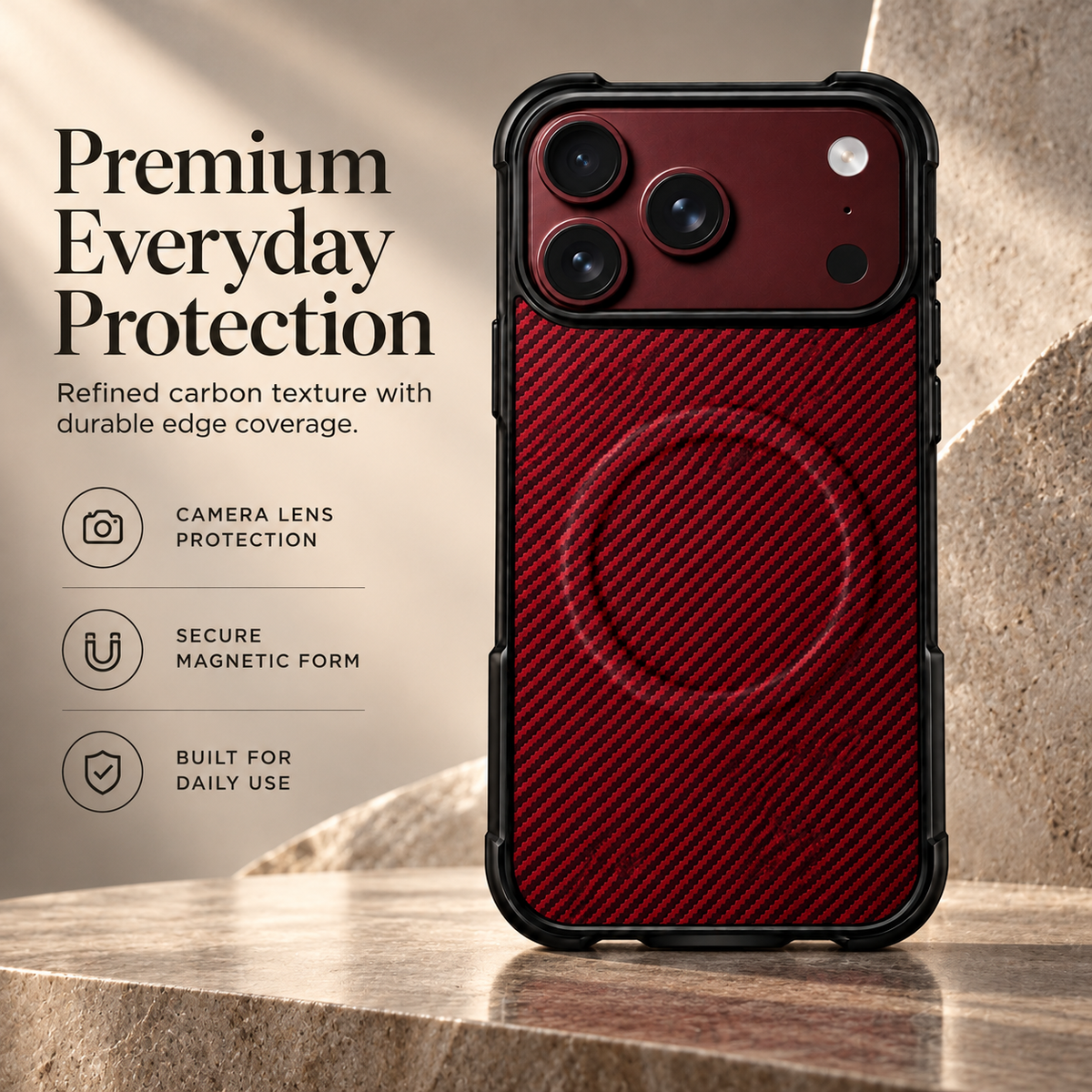 Premium iPhone Case Magnetic Carbon Fiber Pattern Soft TPU MagSafe Foldable Cover Shockproof Anti Knock Slim Non Slip Durable Protective Phone Cover Shell Case