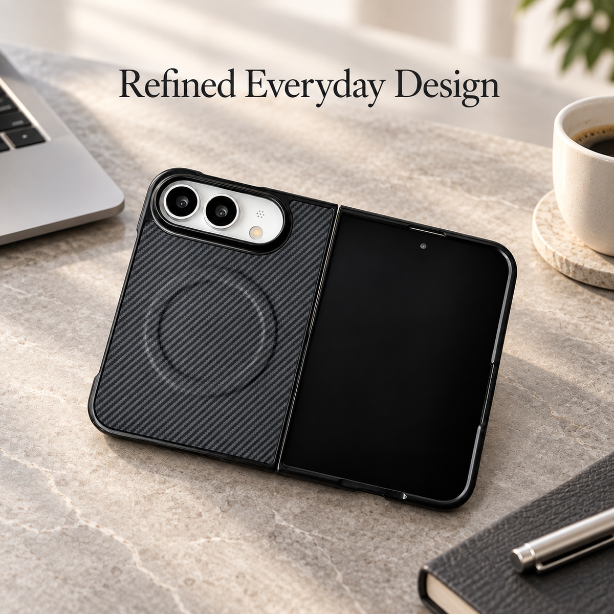 Premium iPhone Case Magnetic Carbon Fiber Pattern Soft TPU MagSafe Shockproof Anti Knock Slim Non Slip Durable Protective Tough Back Phone Cover Shell Case