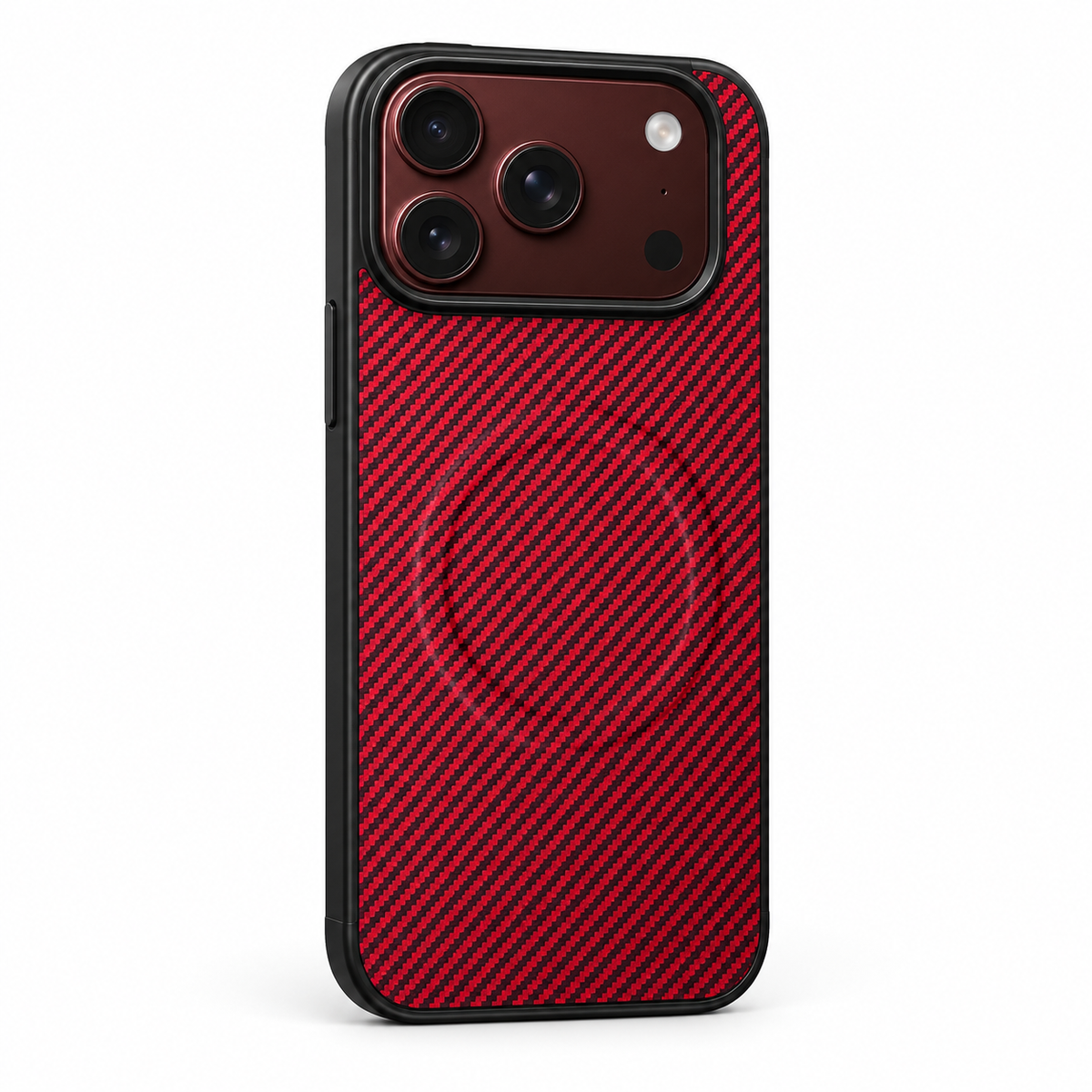 Premium iPhone Case Magnetic Carbon Fiber Pattern Soft TPU MagSafe Shockproof Anti Knock Slim Non Slip Durable Protective Tough Back Phone Cover Shell Case