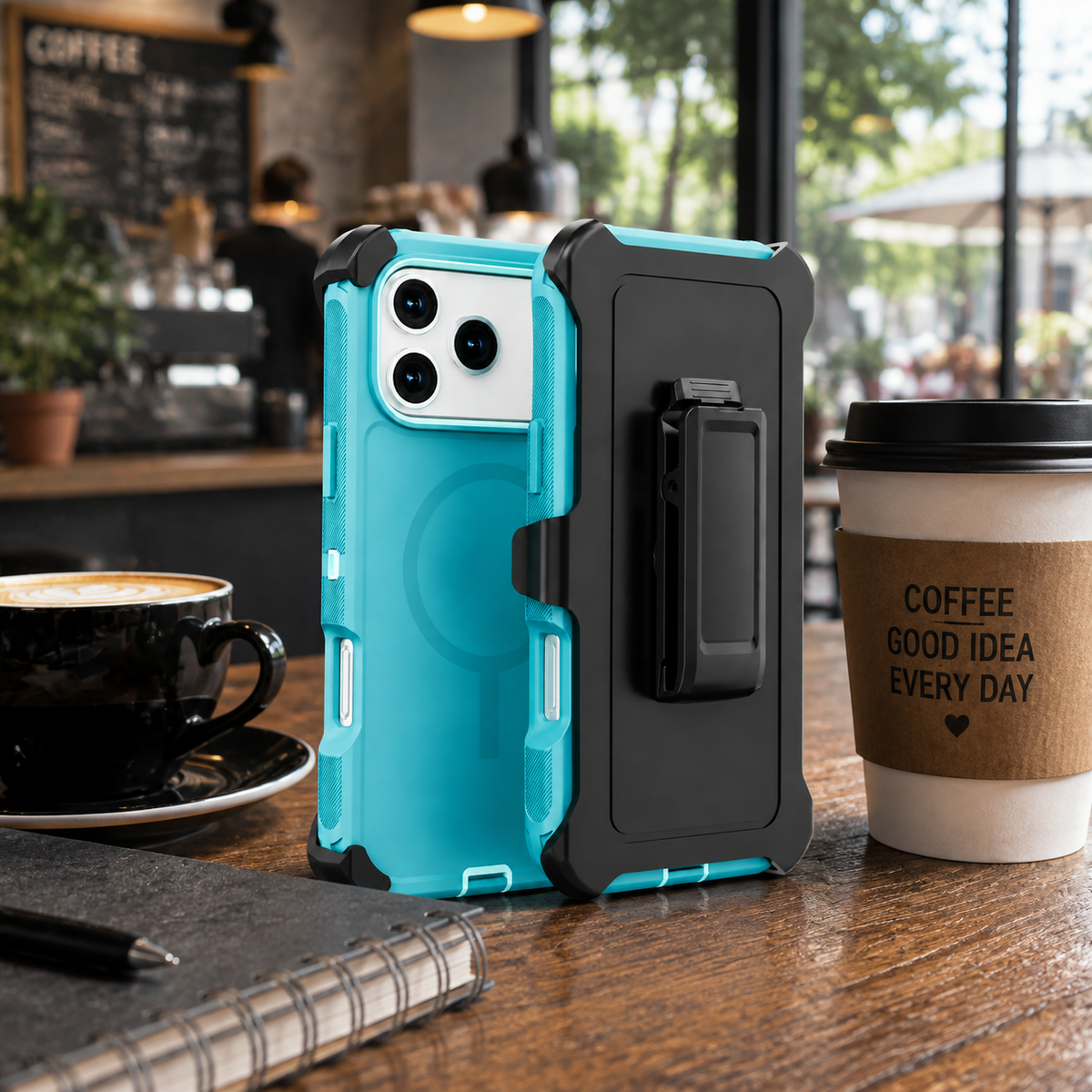 Premium iPhone Case Magnetic Defender Shockproof TPU PC Armor Belt Clip Holder MagSafe Compatible Full Port Protection Non Slip Heavy Duty Cover Style
