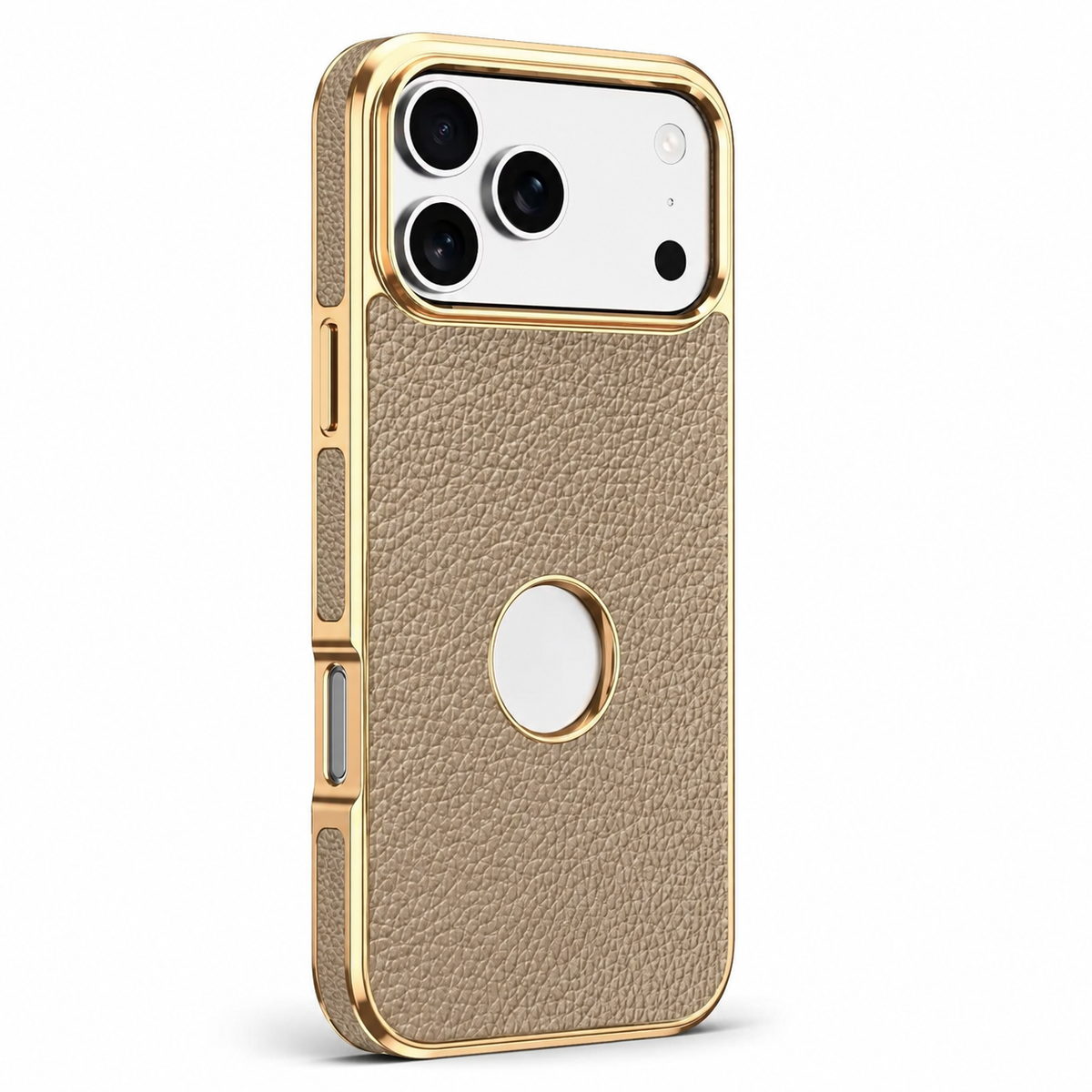 Premium iPhone Case Magnetic Genuine Leather Cowhide Lychee Texture Slim Protective Cover MagSafe Compatible Anti Fingerprint Non Slip Grip
