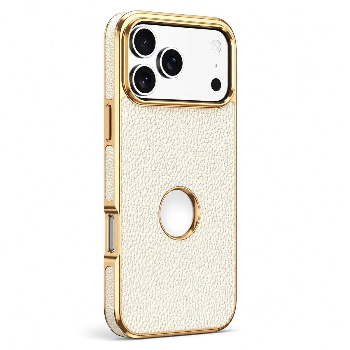 Premium iPhone Case Magnetic Genuine Leather Cowhide Lychee Texture Slim Protective Cover MagSafe Compatible Anti Fingerprint Non Slip Grip