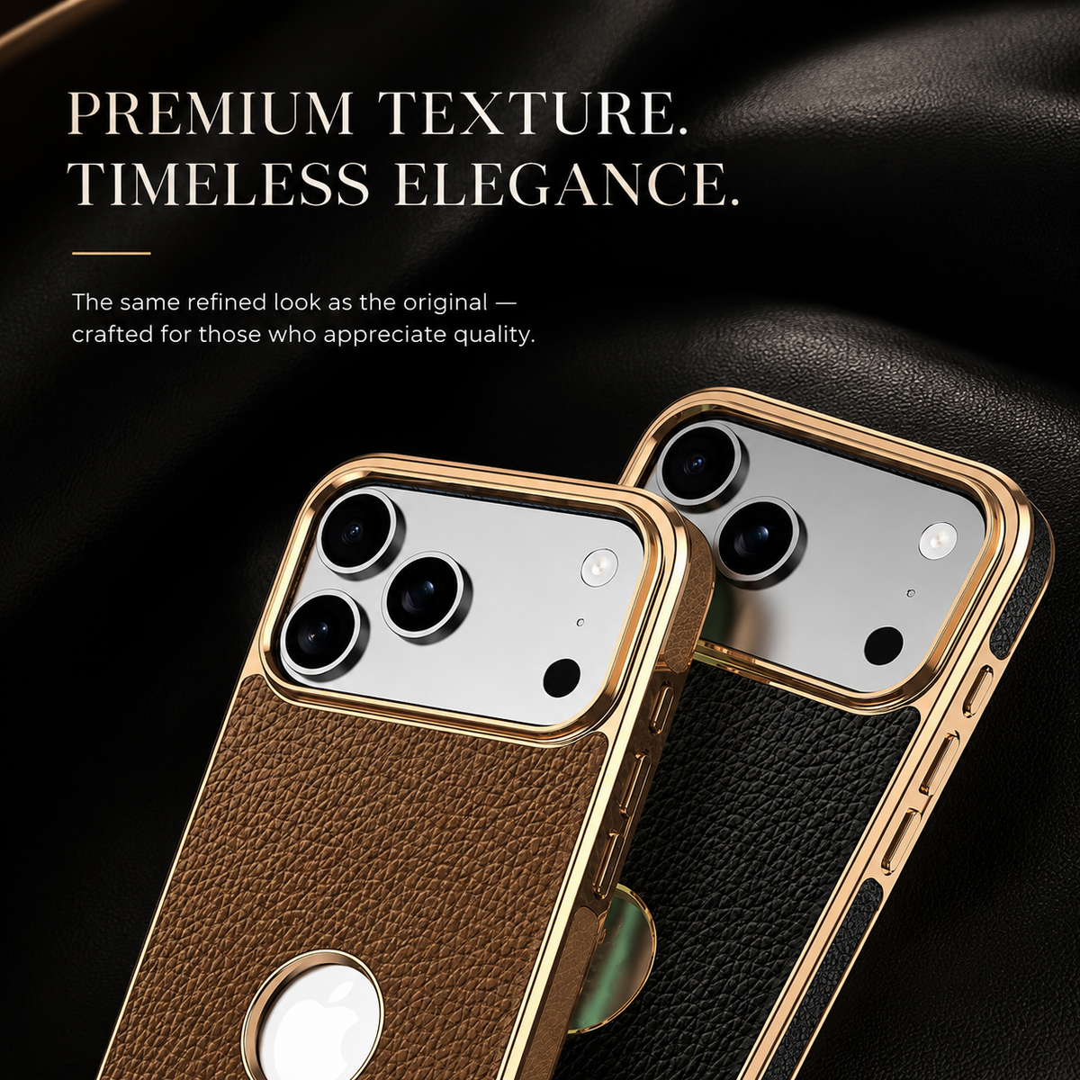 Premium iPhone Case Magnetic Genuine Leather Cowhide Lychee Texture Slim Protective Cover MagSafe Compatible Anti Fingerprint Non Slip Grip