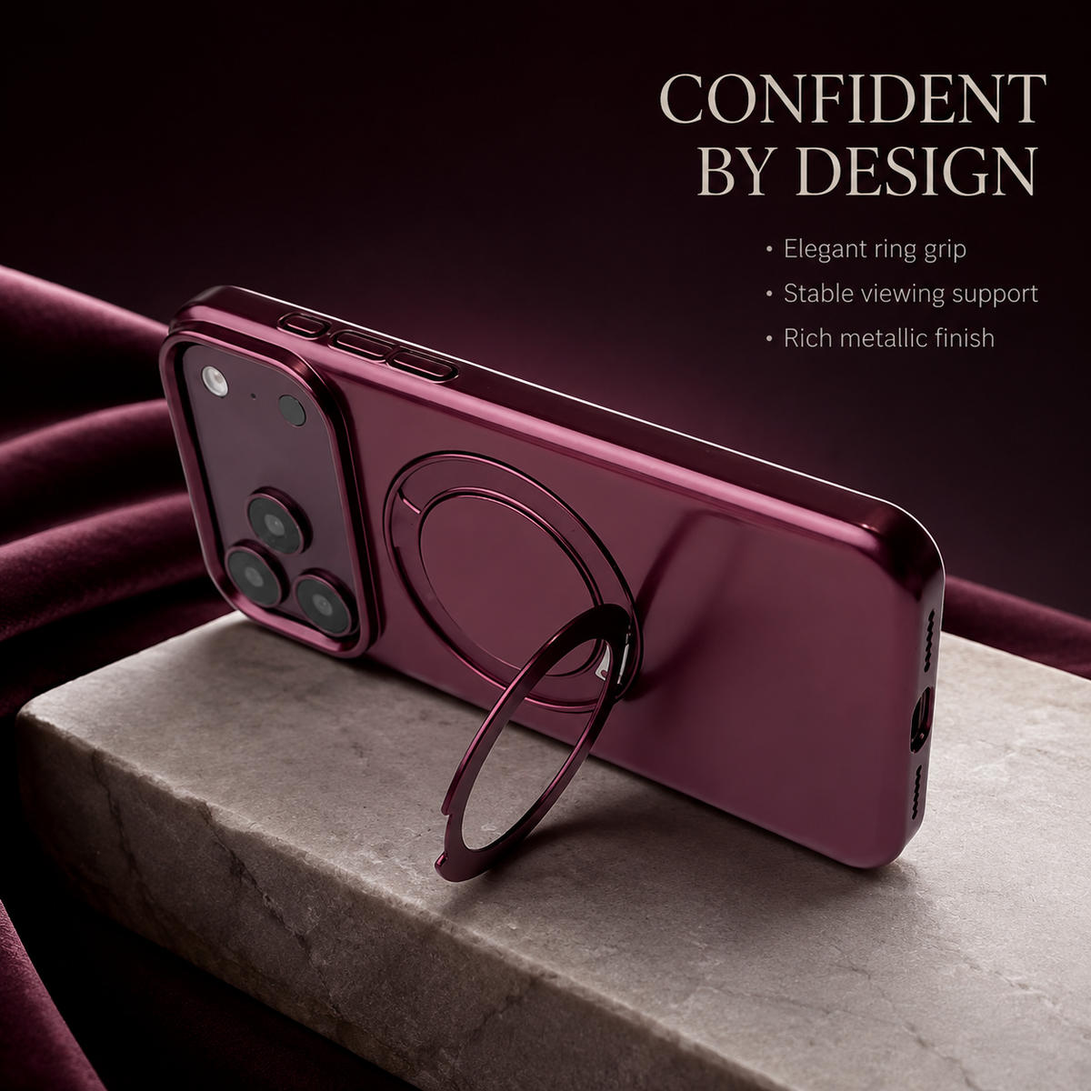 Premium iPhone Case Magnetic Holder 360 Rotating Stand MagSafe Original Color Hard PC Shell Shockproof Slim Anti Drop Durable Protective Phone Cover Case