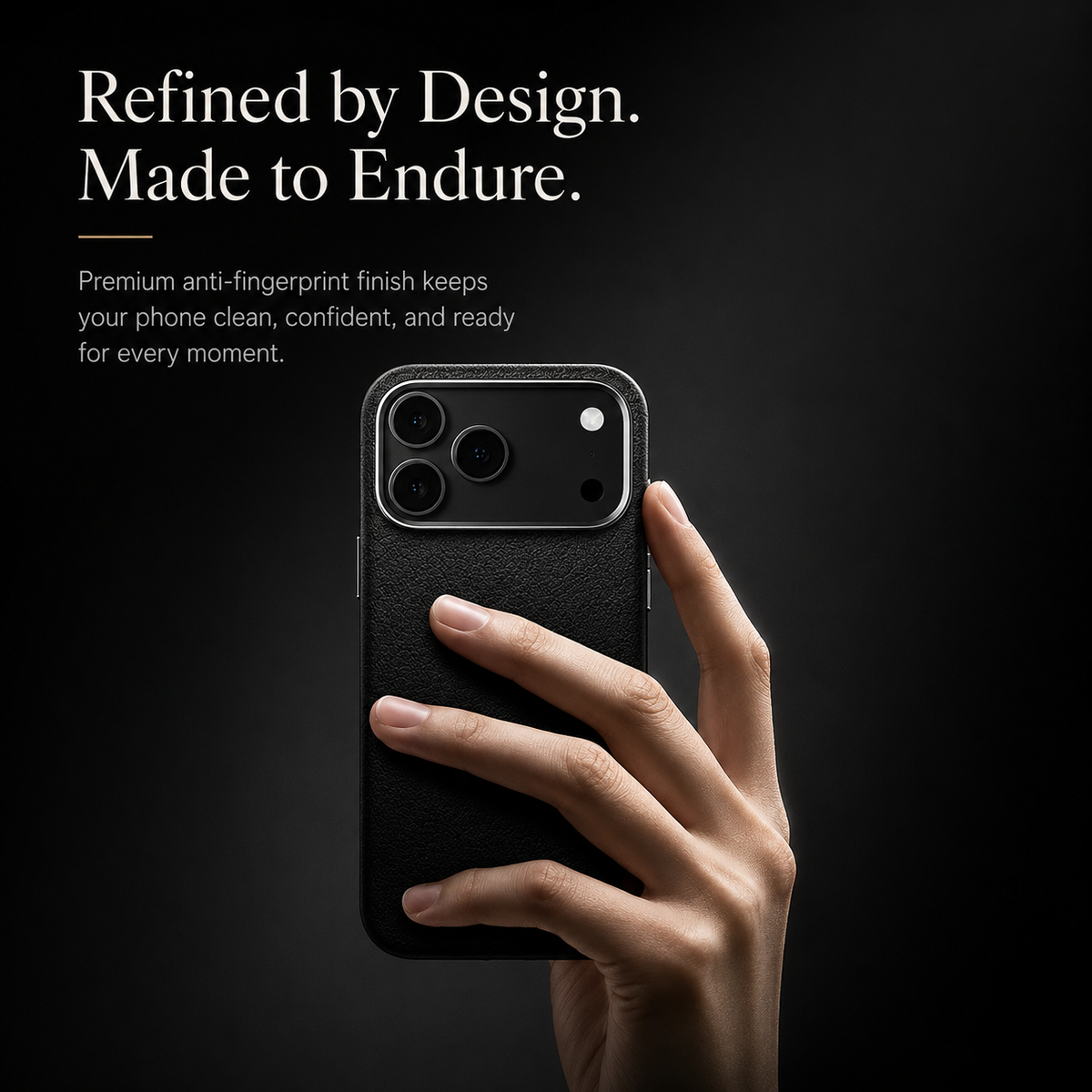 Premium iPhone Case Magnetic Leather Cover Metal Camera Protection Shockproof Anti Fingerprint Full Coverage MagSafe Wireless Charging Slim Protective