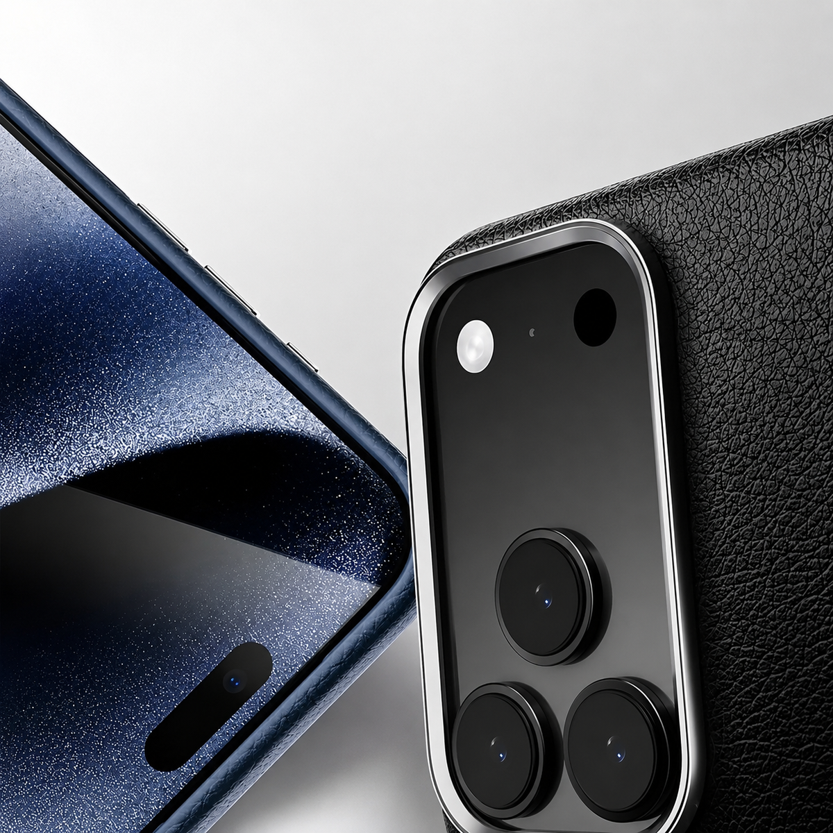 Premium iPhone Case Magnetic Leather Cover Metal Camera Protection Shockproof Anti Fingerprint Full Coverage MagSafe Wireless Charging Slim Protective