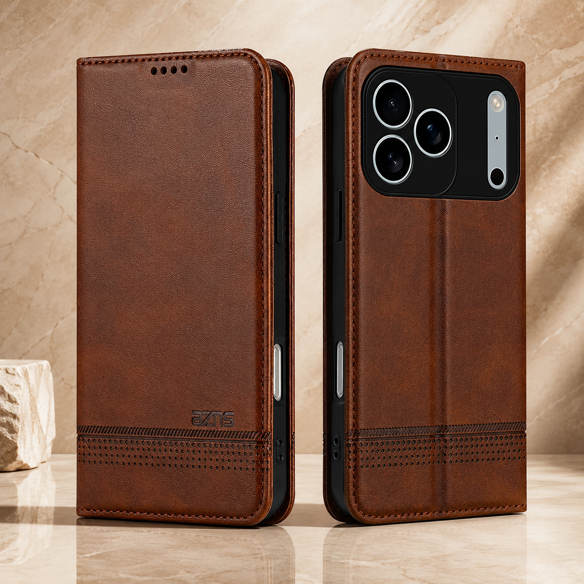 Premium iPhone Case Magnetic Leather Wallet Protective Cover Anti Scratch Dustproof Slim Card Storage Soft Touch Non Slip Full Coverage Folio Case