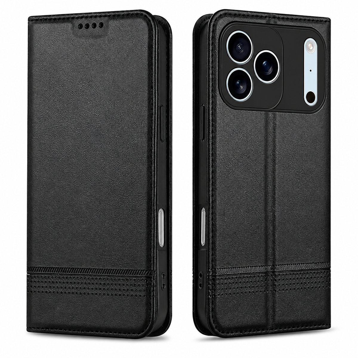 Premium iPhone Case Magnetic Leather Wallet Protective Cover Anti Scratch Dustproof Slim Card Storage Soft Touch Non Slip Full Coverage Folio Case