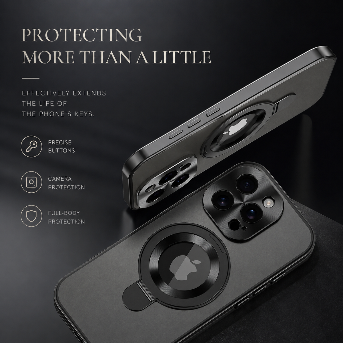 Premium iPhone Case Magnetic Metal Frame Glass Back Shockproof Full Coverage Protective Cover Anti Scratch Anti Fingerprint Non Slip Mirror Clear Tough Case
