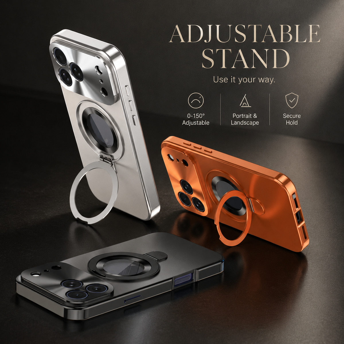 Premium iPhone Case Magnetic Metal Frame Glass Back Shockproof Full Coverage Protective Cover Anti Scratch Anti Fingerprint Non Slip Mirror Clear Tough Case