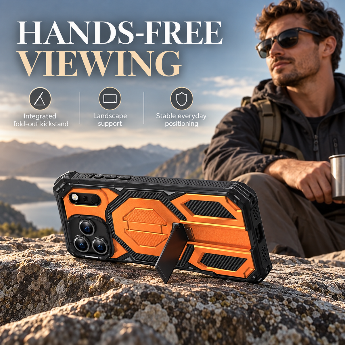 Premium iPhone Case Magnetic Military Grade Shockproof Heavy Shock Absorption Anti Drop Rugged Slim Durable Tough Full Protective Phone Cover Shell Case