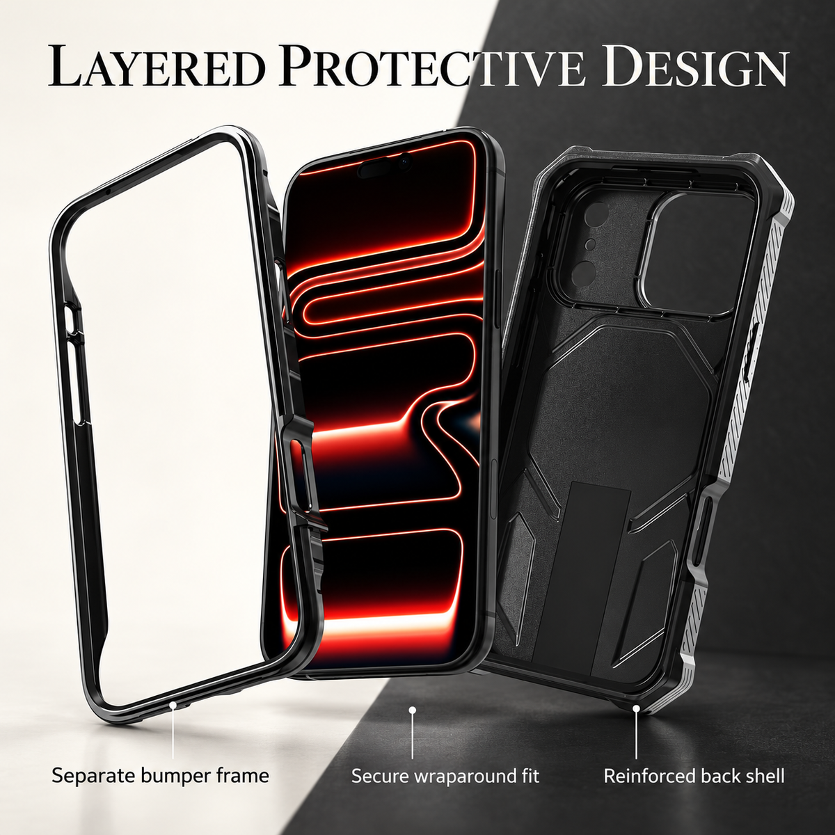 Premium iPhone Case Magnetic Military Grade Shockproof Heavy Shock Absorption Anti Drop Rugged Slim Durable Tough Full Protective Phone Cover Shell Case
