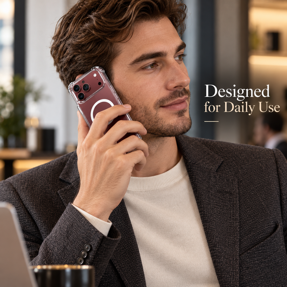 Premium iPhone Case Magnetic Minimalist High Transparency Skin Friendly Acrylic Shockproof Slim Clear Protective Anti Scratch Durable Phone Cover Case
