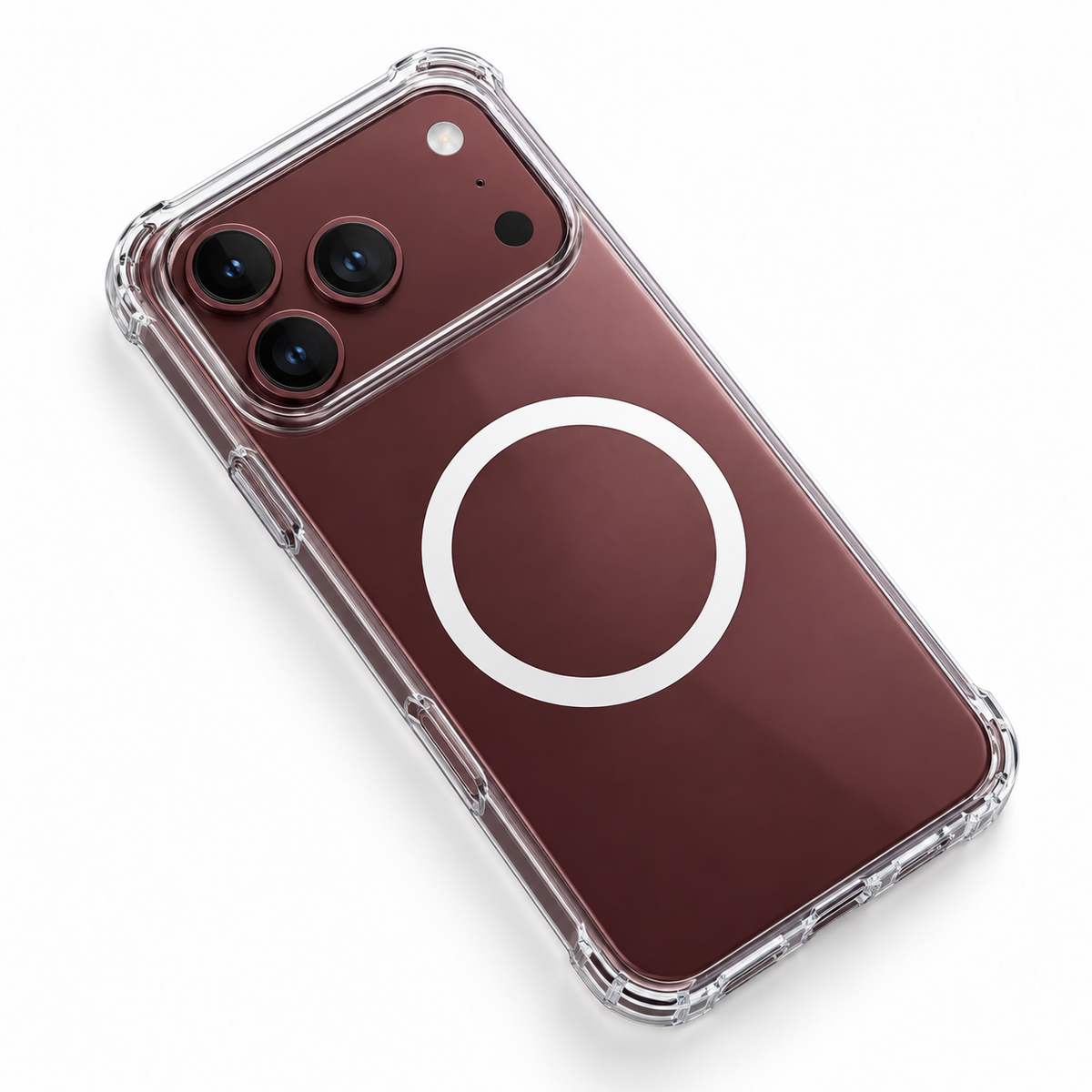 Premium iPhone Case Magnetic Minimalist High Transparency Skin Friendly Acrylic Shockproof Slim Clear Protective Anti Scratch Durable Phone Cover Case
