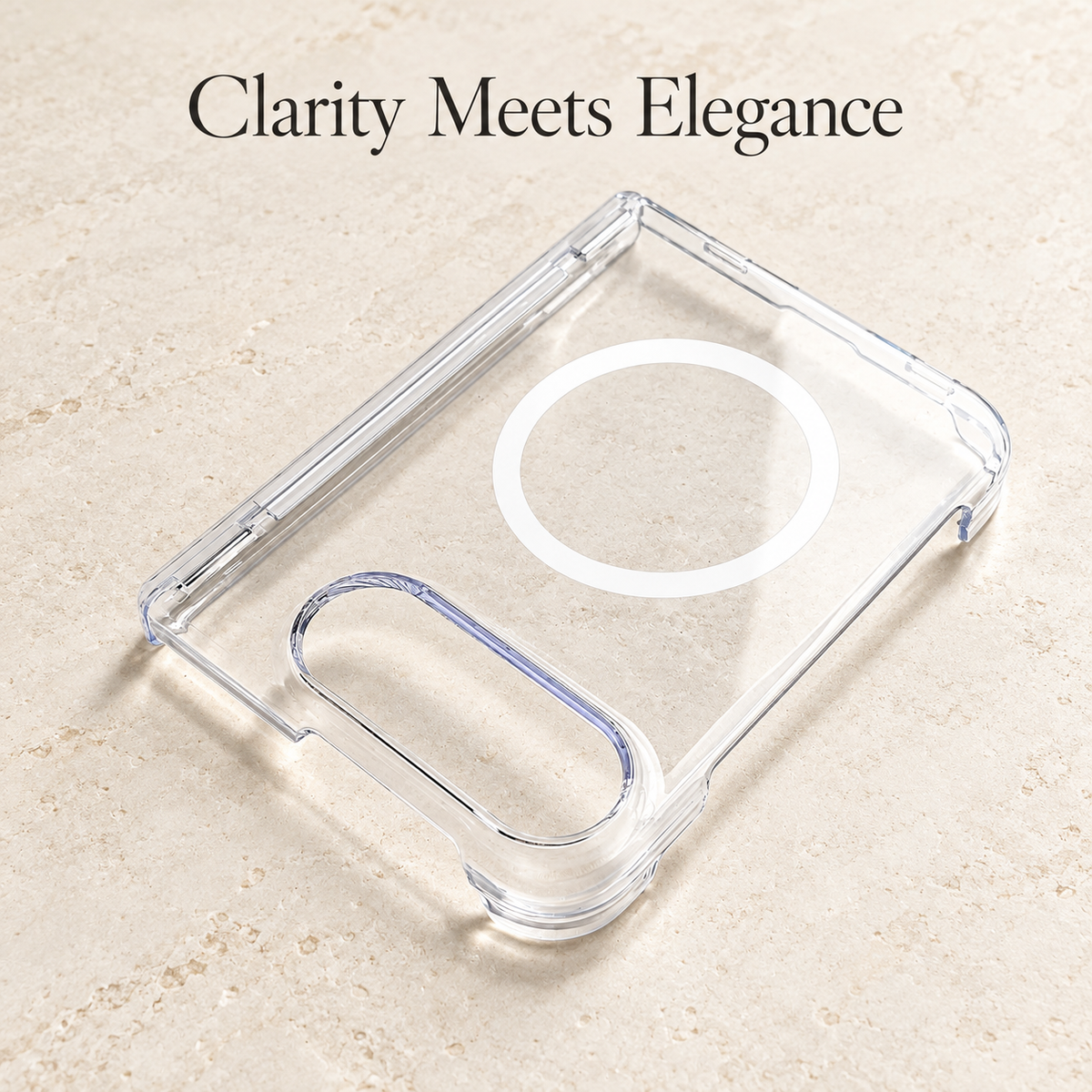Premium iPhone Case Magnetic Minimalist High Transparency Skin Friendly Acrylic Shockproof Slim Clear Protective Anti Scratch Durable Phone Cover Case