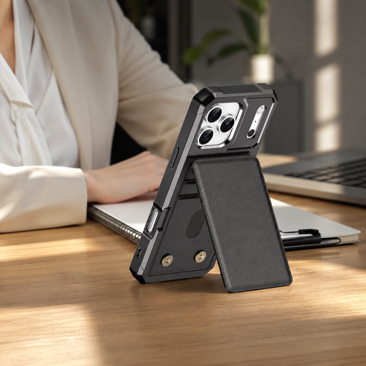 Premium iPhone Case Magnetic PU Leather Wallet Card Holder Flip Cover Shockproof Kickstand Anti Scratch Anti Fingerprint TPU Bumper Protective Case
