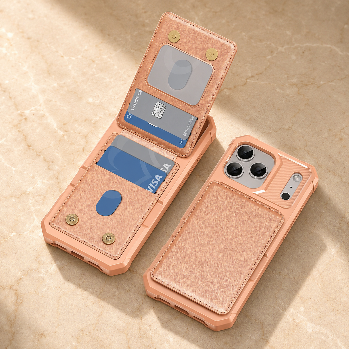 Premium iPhone Case Magnetic PU Leather Wallet Card Holder Flip Cover Shockproof Kickstand Anti Scratch Anti Fingerprint TPU Bumper Protective Case