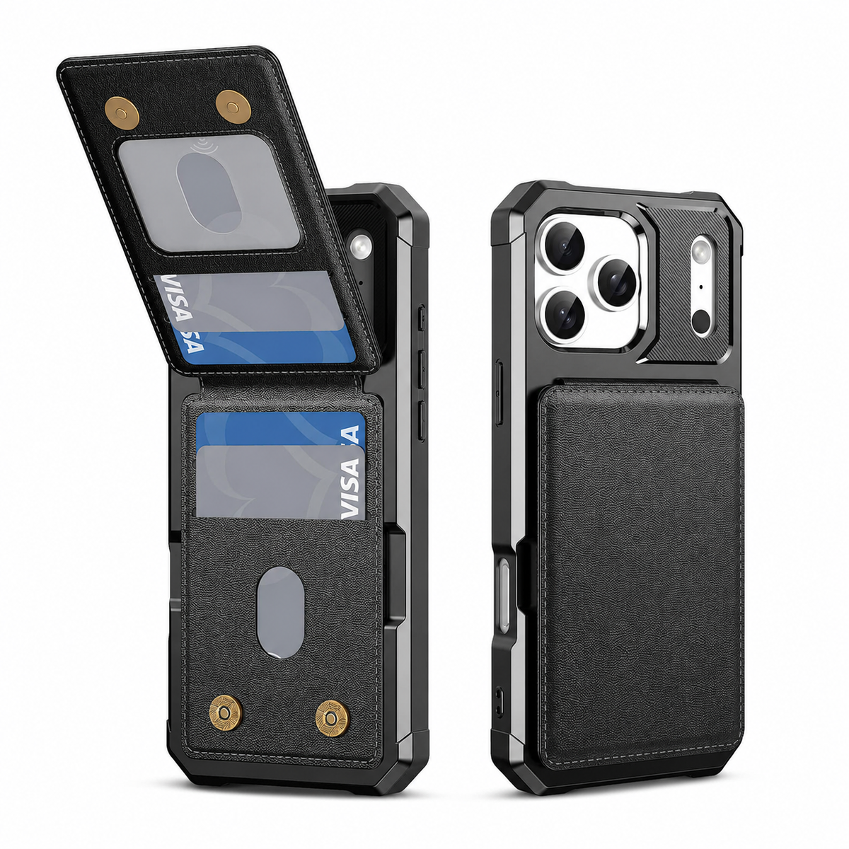 Premium iPhone Case Magnetic PU Leather Wallet Card Holder Flip Cover Shockproof Kickstand Anti Scratch Anti Fingerprint TPU Bumper Protective Case