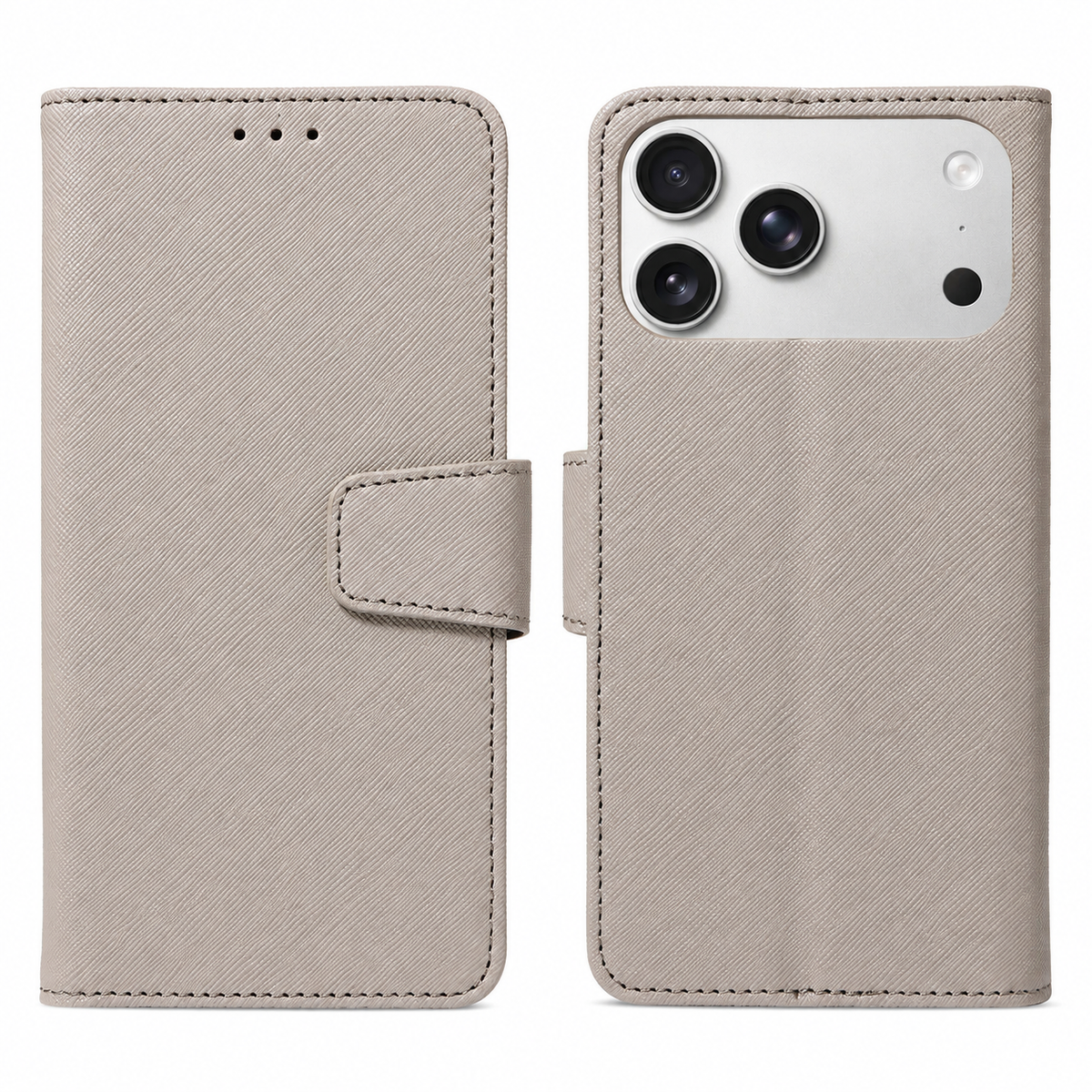 Premium iPhone Case Magnetic PU Leather Wallet Shockproof Protective Cover Anti Scratch Non Slip Slim Card Storage Soft Touch Full Coverage Fashion