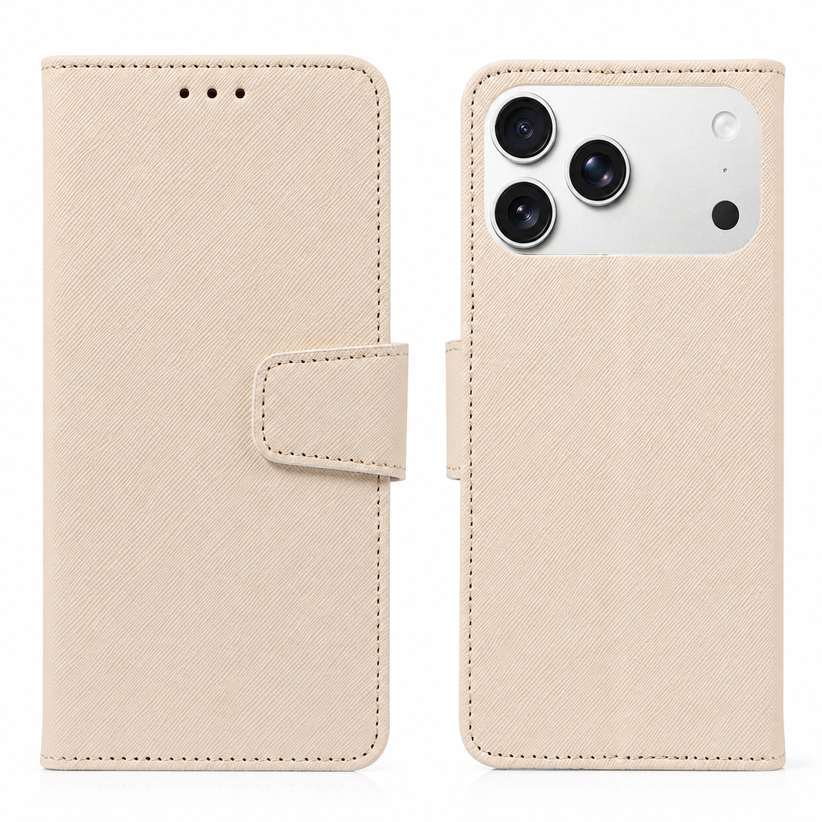 Premium iPhone Case Magnetic PU Leather Wallet Shockproof Protective Cover Anti Scratch Non Slip Slim Card Storage Soft Touch Full Coverage Fashion