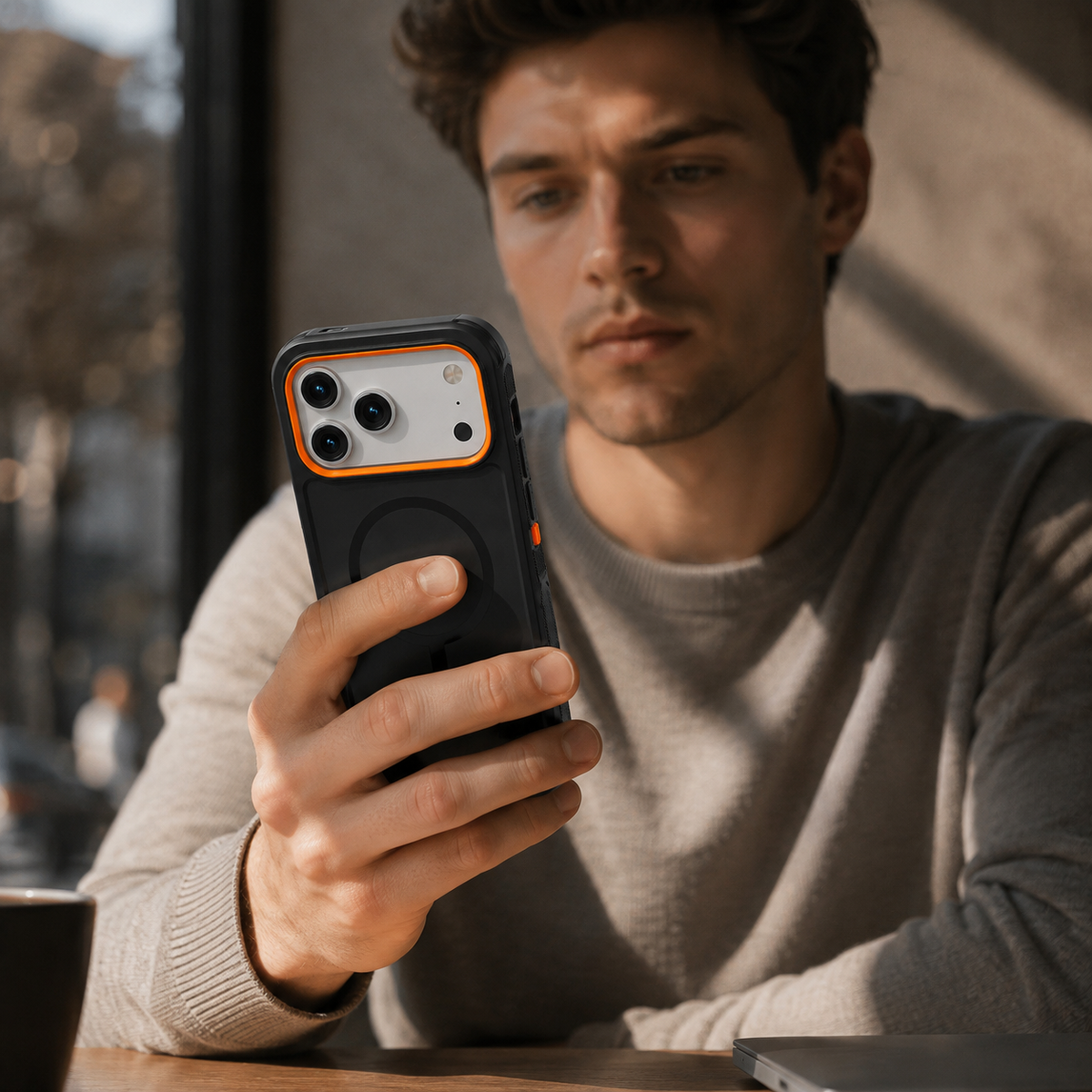 Premium iPhone Case Magnetic Protective Cover Rugged Defense Shockproof Armor Dual Layer Belt Clip Full Port Protection Anti Slip Grip Heavy Duty Case