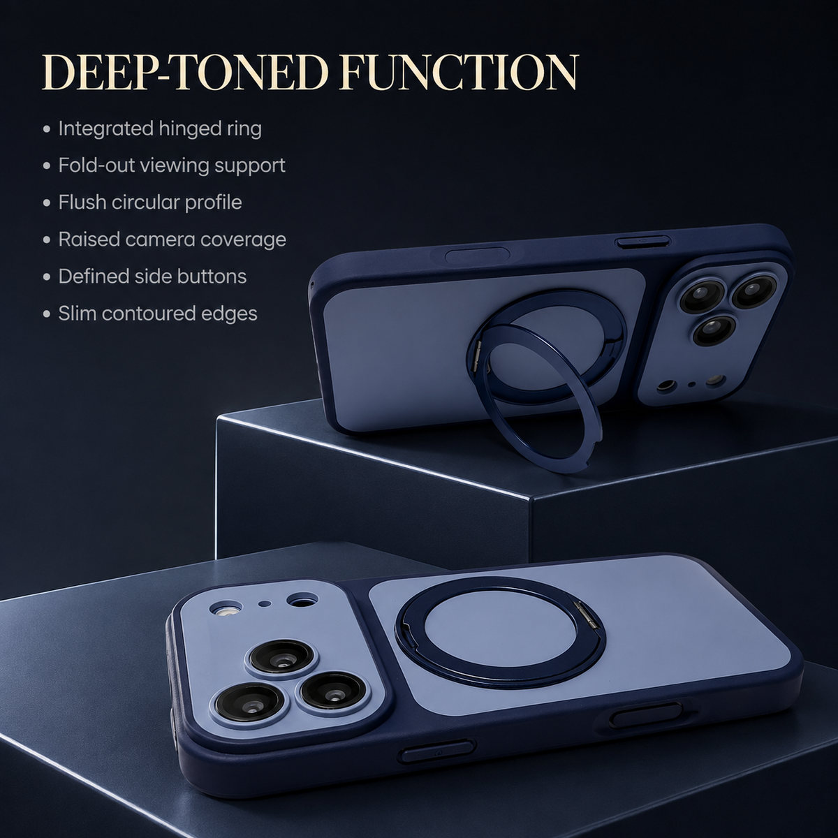 Premium iPhone Case Magnetic Ring Holder Metal Bracket Stand MagSafe Shockproof Slim Anti Drop Non Slip Durable Full Camera Protective Phone Cover Case
